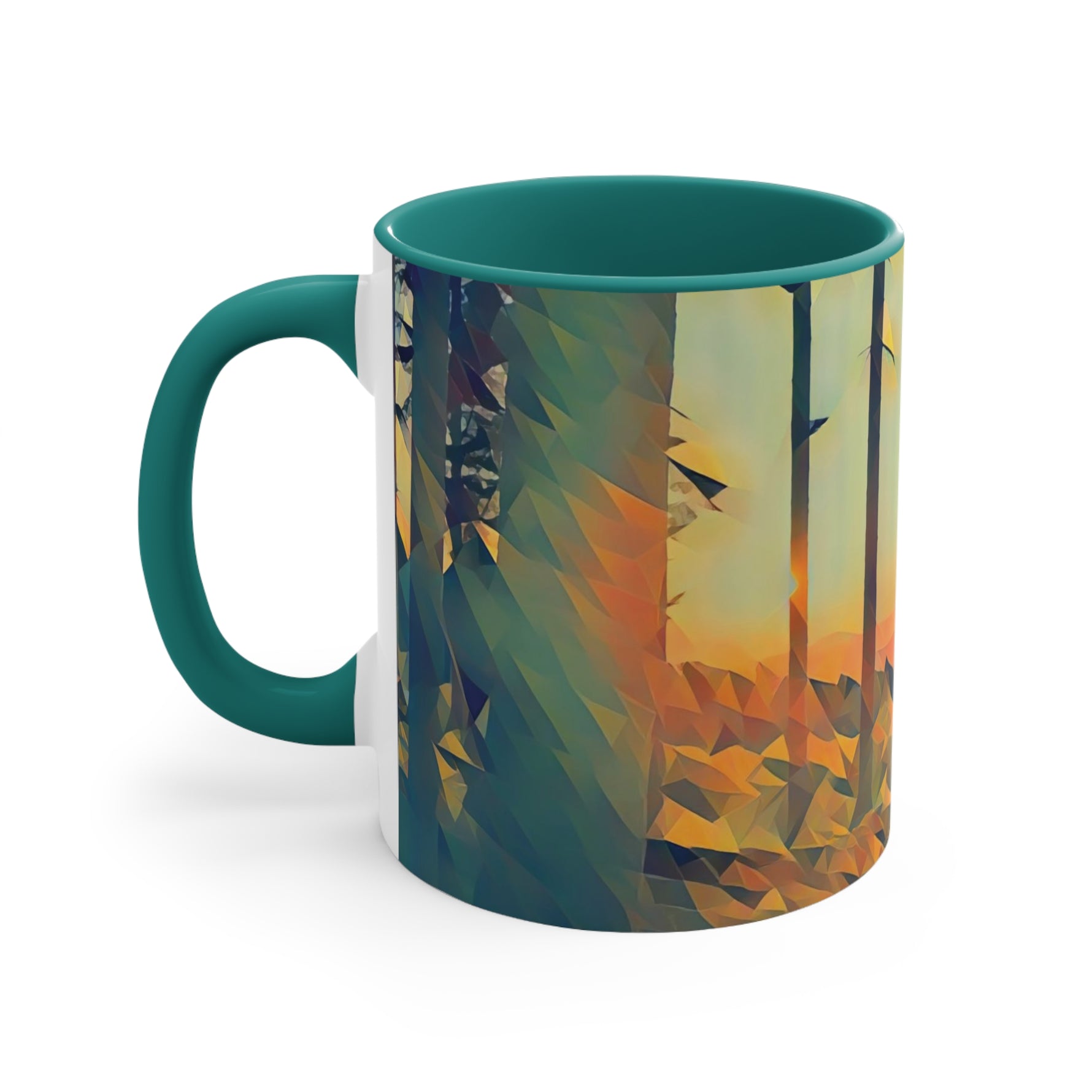 Mug 11oz - Poly Art - Forest Sunset (Variant 1)