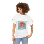 Unisex Heavy Cotton Tee - Poly Art - Flower of Dahlia (Variant 1)