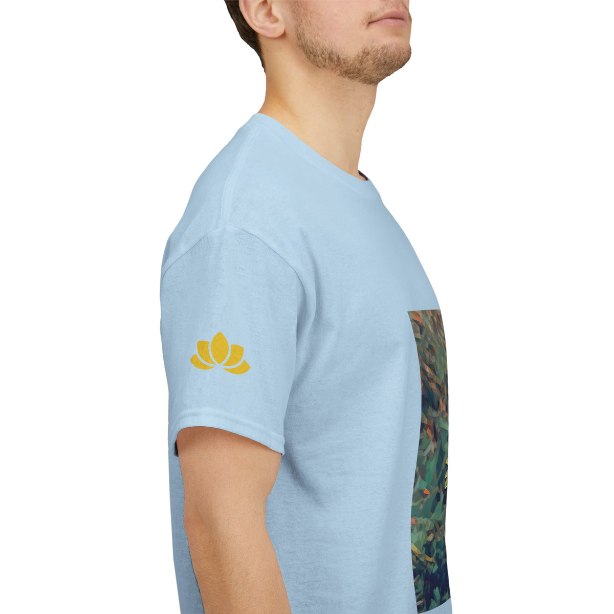 Unisex Heavy Cotton Tee - Poly Art - Flower of Dandelion (Variant 1)