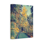 Stretched Matte Canvas - Poly Art - Forest (Variant 06)