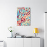 Stretched Matte Canvas - Poly Art - Apple's Tree Flower (Variant 3)