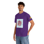 Unisex Heavy Cotton Tee - Poly Art - Flower of Dahlia (Variant 2)