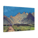 Stretched Matte Canvas - Poly Art - China's Guilin Hills