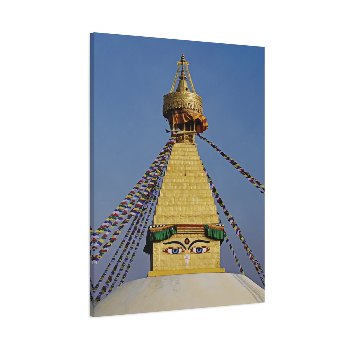 Stretched Matte Canvas - Nepal, Stupa with Buddha's Eyes (Variant 5)