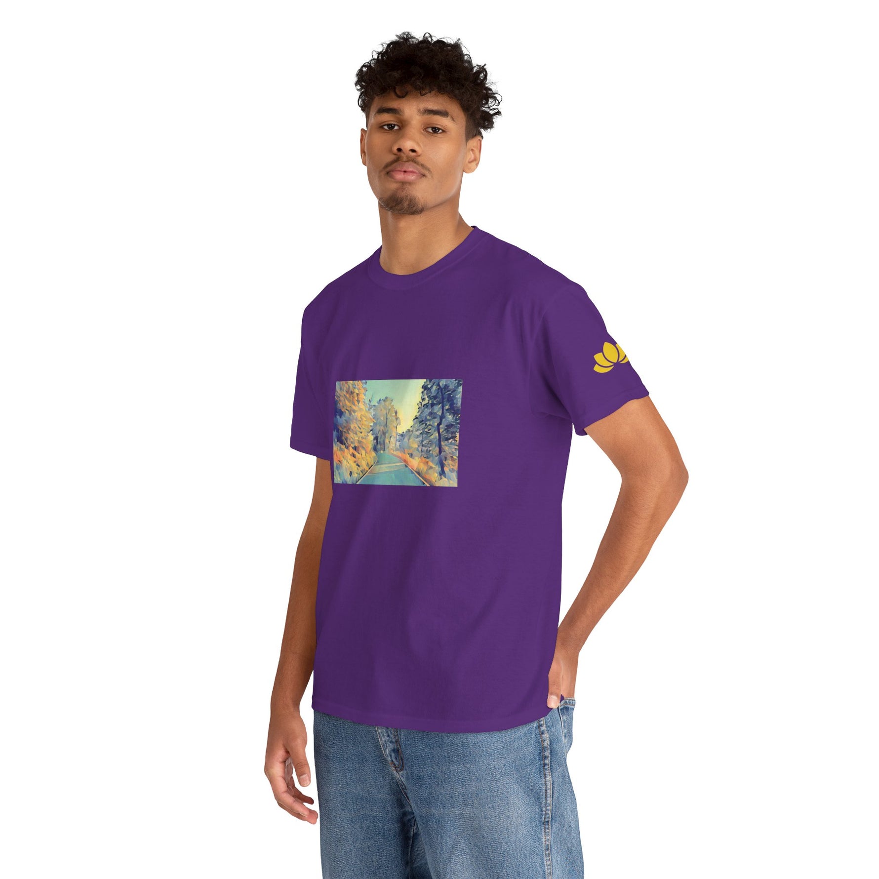Unisex Heavy Cotton Tee - Poly Art - Forest (Variant 3)