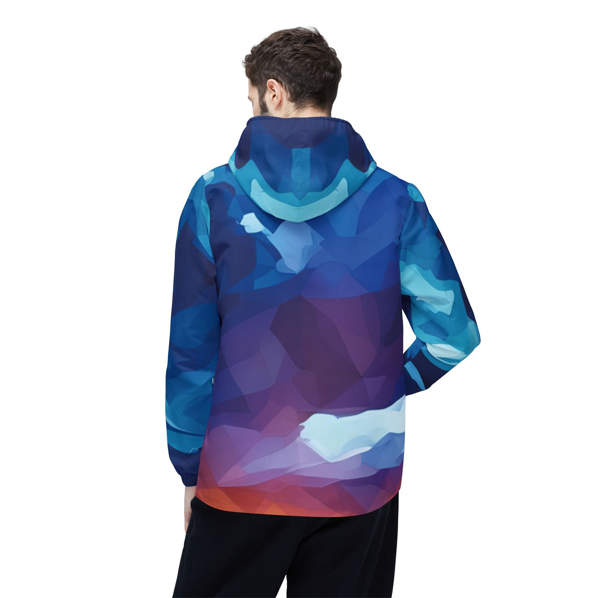 Windbreaker Jacket - Poly Art - Sunset Sky (Variant 2)