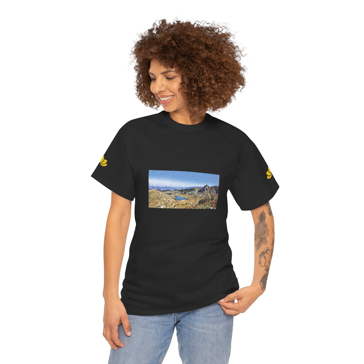 Unisex Heavy Cotton Tee - Poly Art - Rila Lakes