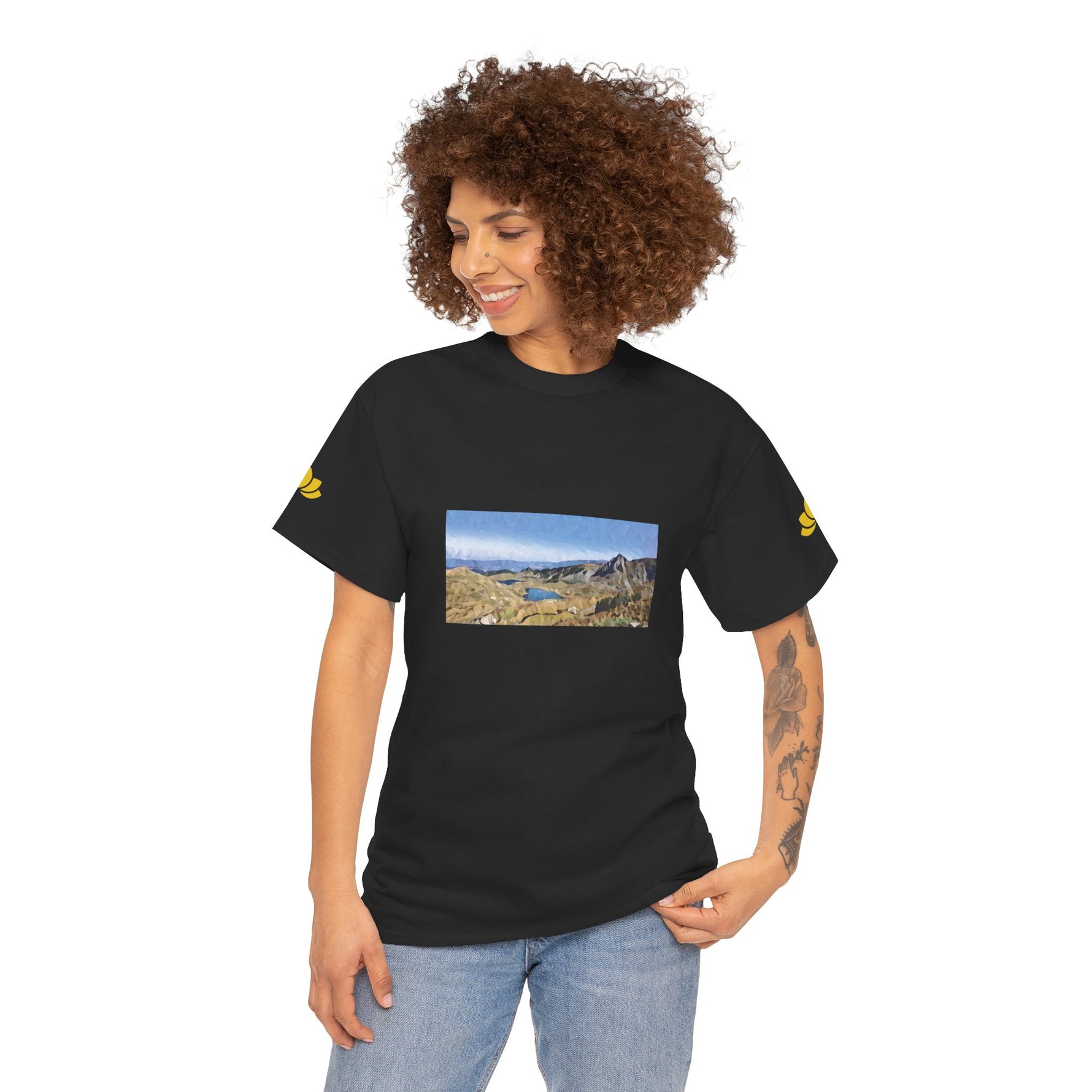 Unisex Heavy Cotton Tee - Poly Art - Rila Lakes
