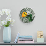 Acrylic Wall Clock - Poly Art - Flower of Calendula (Variant 1)