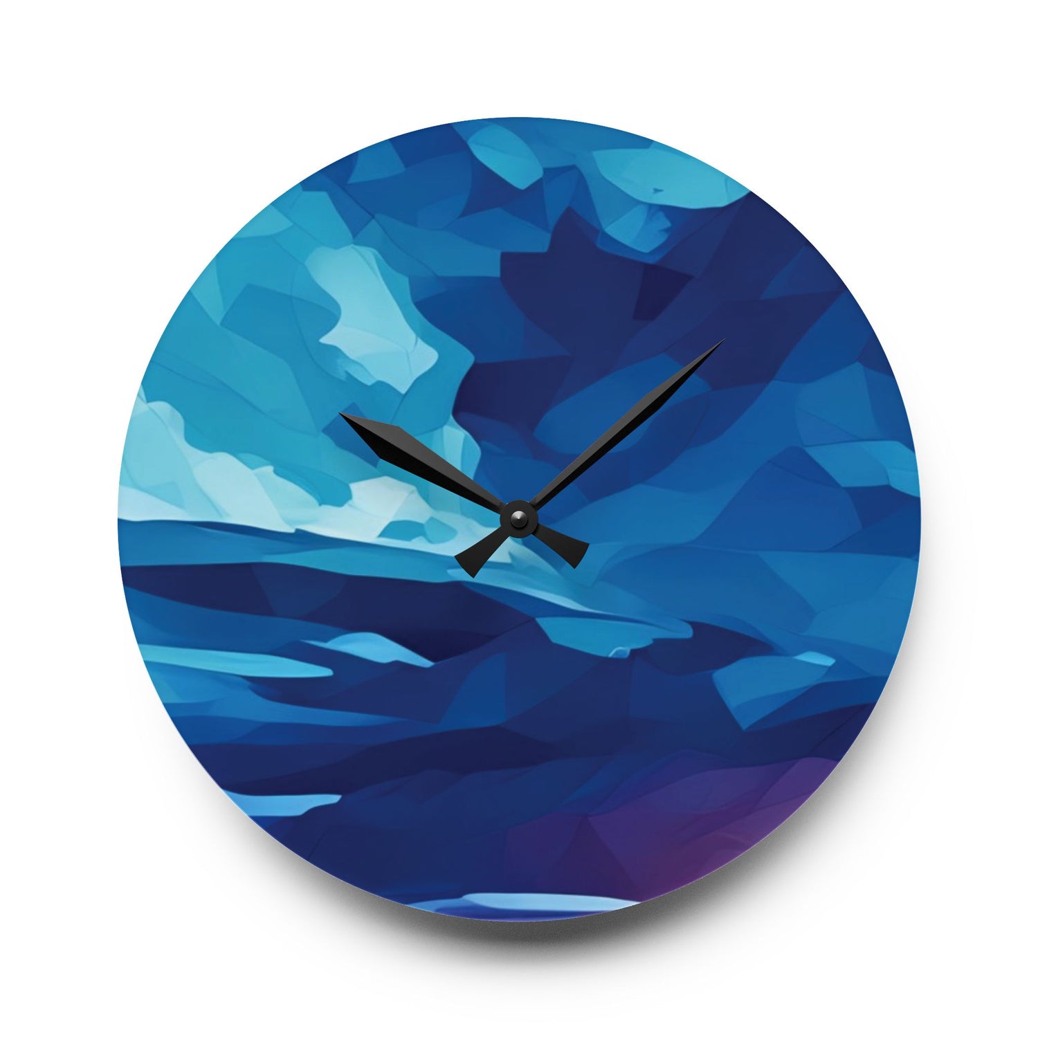 Acrylic Wall Clock - Poly Art - Sunset Sky (Variant 2)