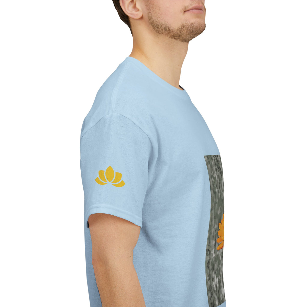 Unisex Heavy Cotton Tee - Poly Art - Flower of Calendula (Variant 1)