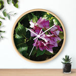 Wall Clock - Flower of Ortensia/Hydrangea Macrophylla