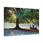 Stretched Matte Canvas - Tree in a lawn (Variant 2)