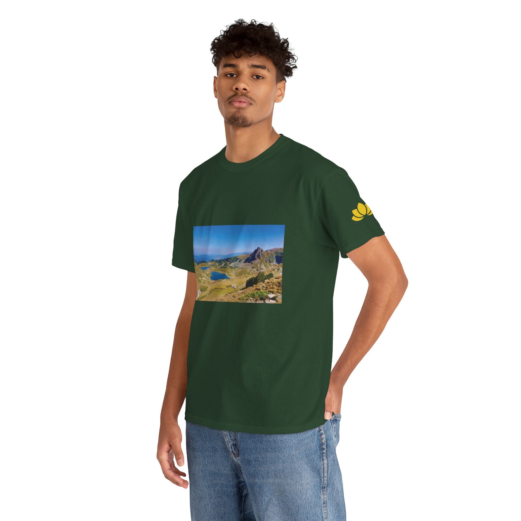 Unisex Heavy Cotton Tee - Rila Lakes (Variant 1)