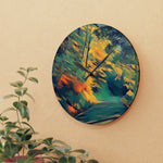Acrylic Wall Clock - Poly Art - Forest (Variant 03)