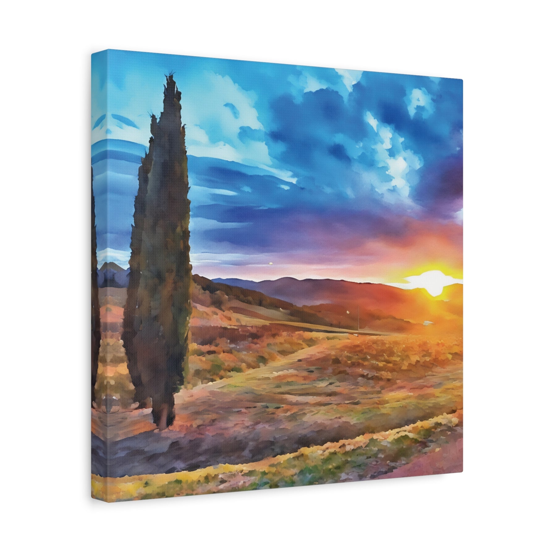 Stretched Matte Canvas - Tuscan Landscape (Variant 2)