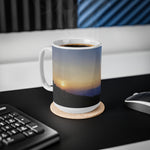 Ceramic White Cup 15oz - Sunset Sky (Variant 1)