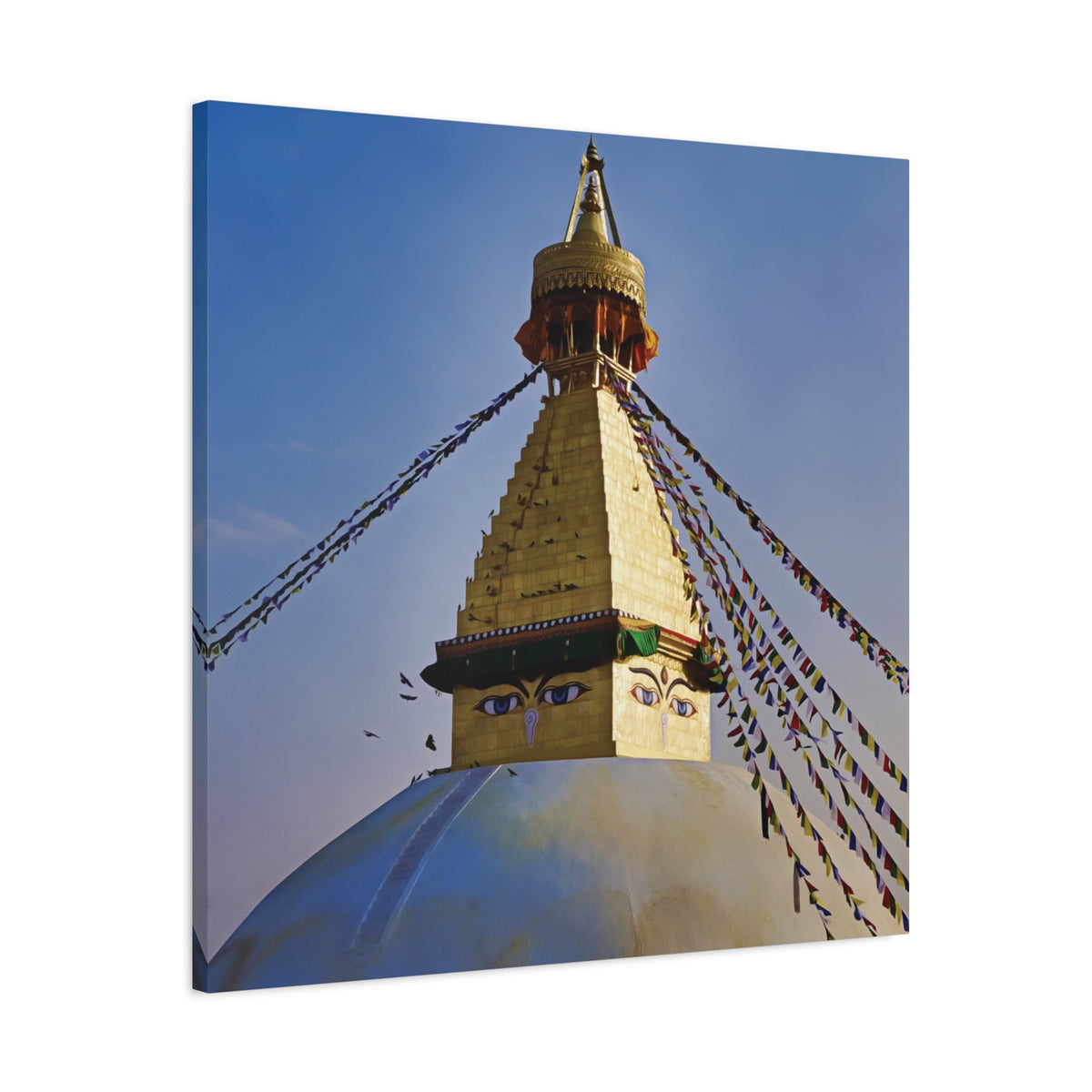 Stretched Matte Canvas - Nepal, Stupa with Buddha's Eyes (Variant 6)