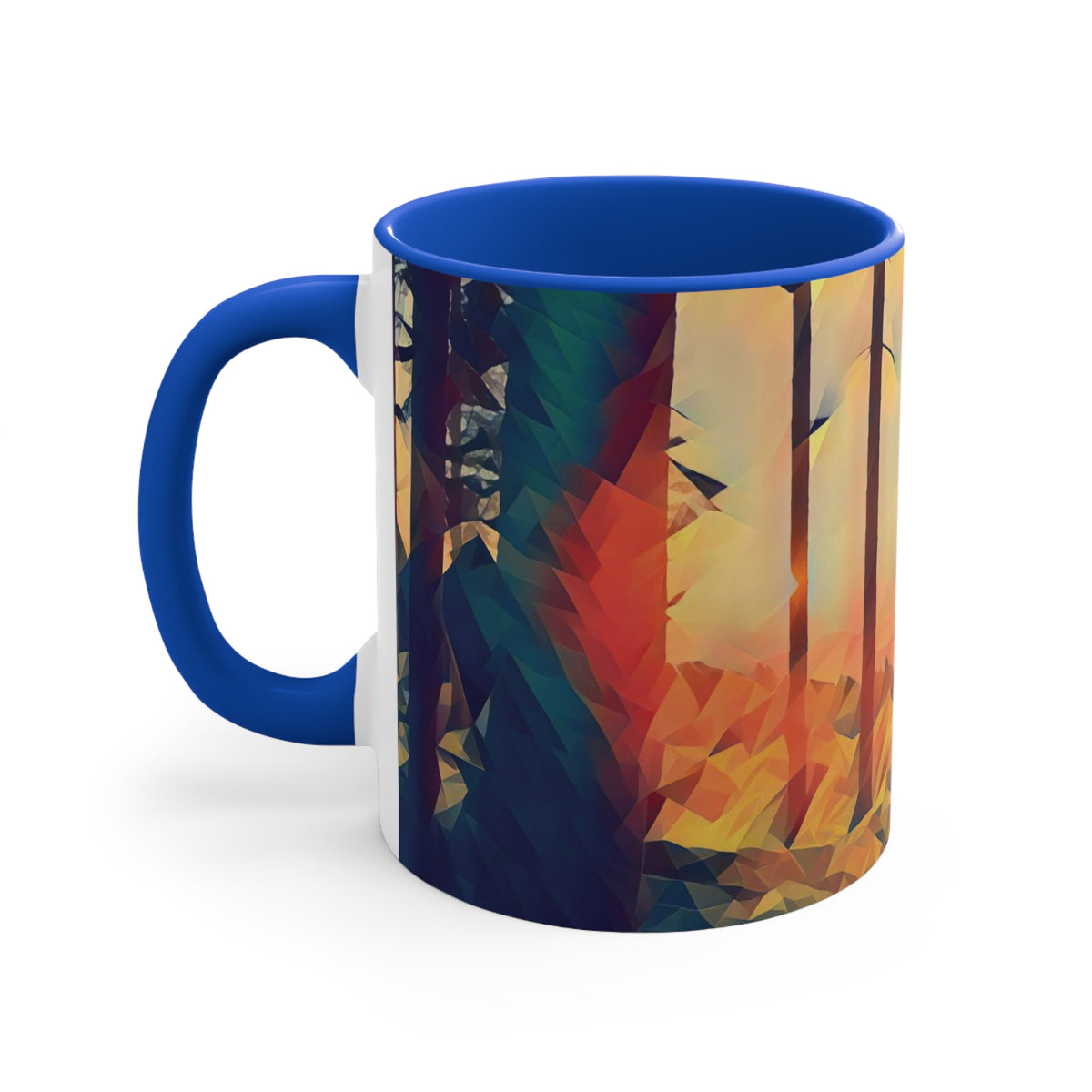Mug 11oz - Poly Art - Forest Sunset (Variant 2)