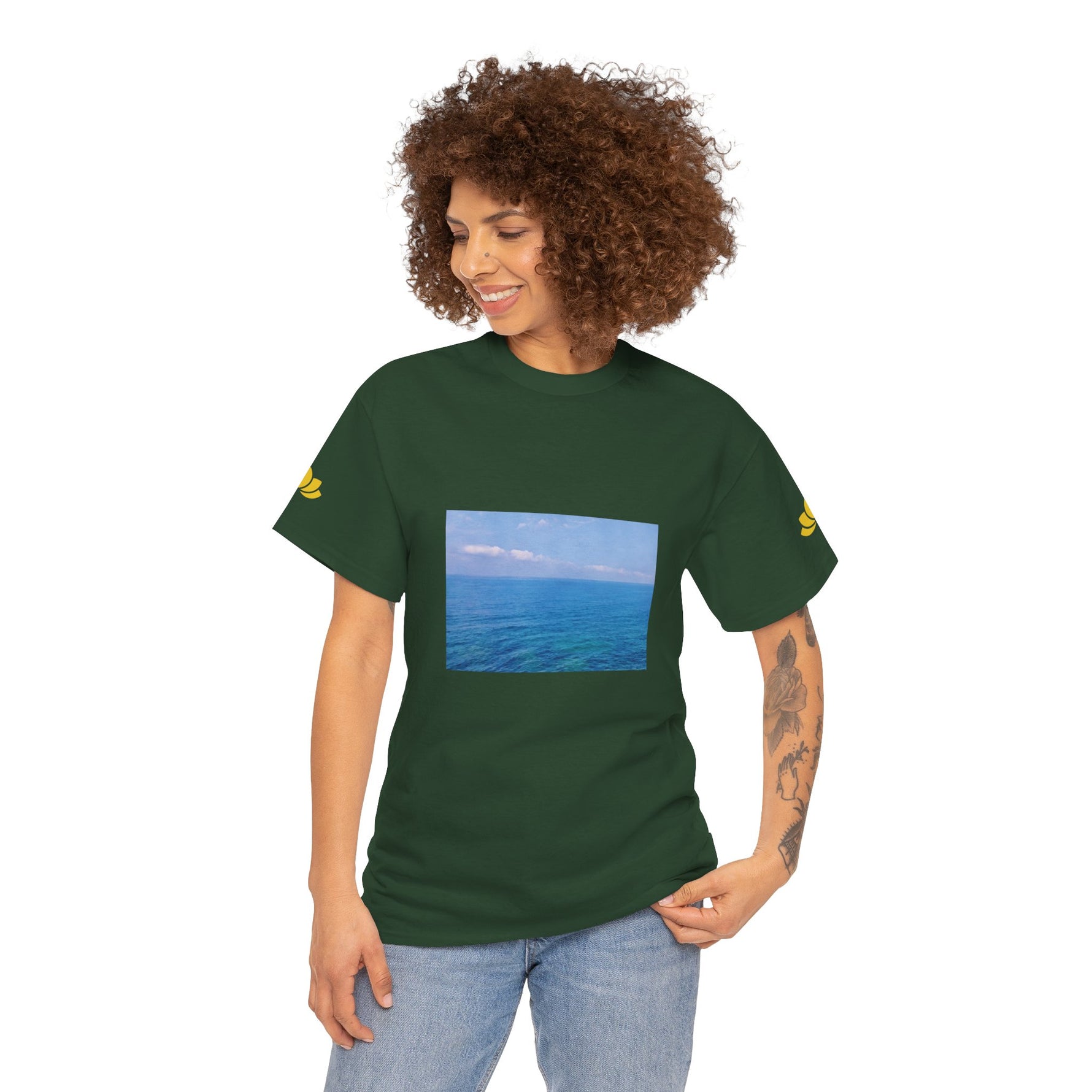 Unisex Heavy Cotton Tee - Sea (Variant 1)