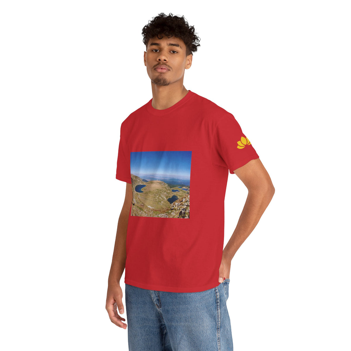 Unisex Heavy Cotton Tee - Rila Lakes (Variant 2)
