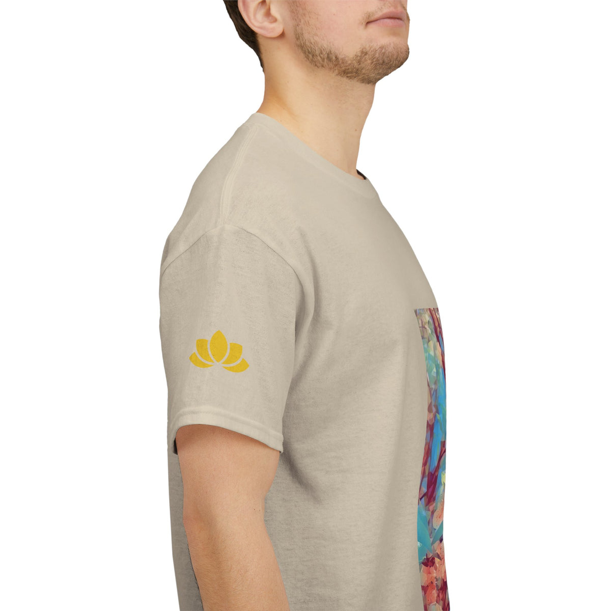 Unisex Heavy Cotton Tee - Poly Art - Apple's Tree Flower (Variant 3)