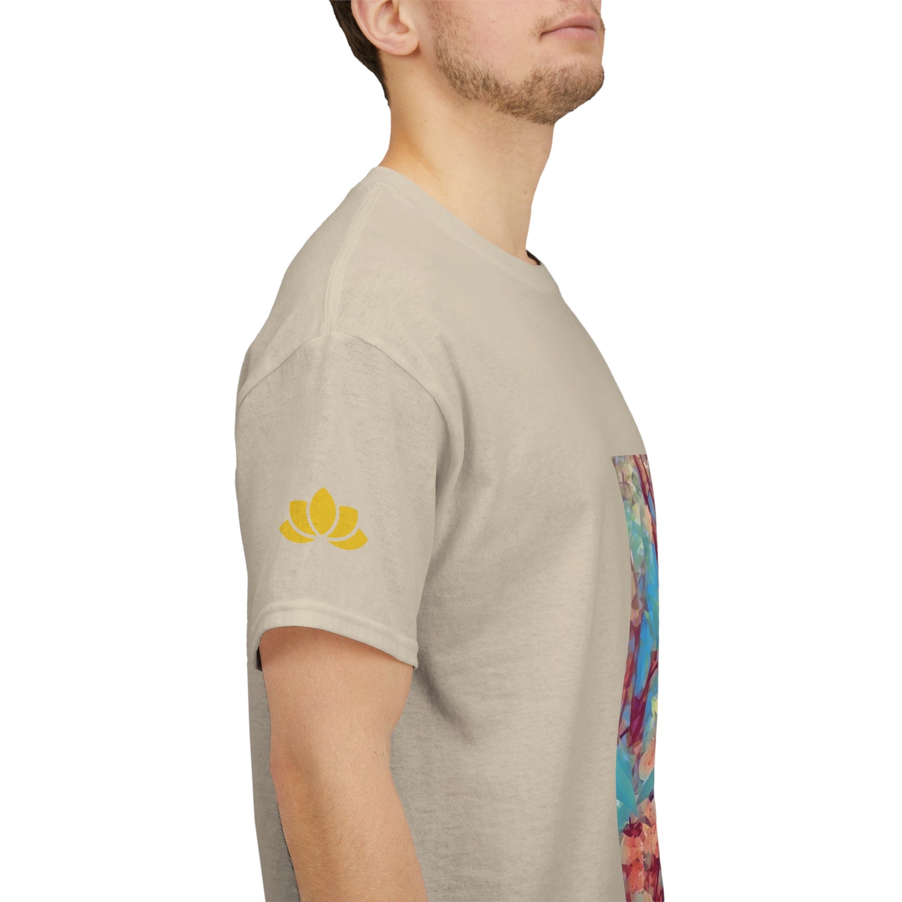 Unisex Heavy Cotton Tee - Poly Art - Apple's Tree Flower (Variant 3)