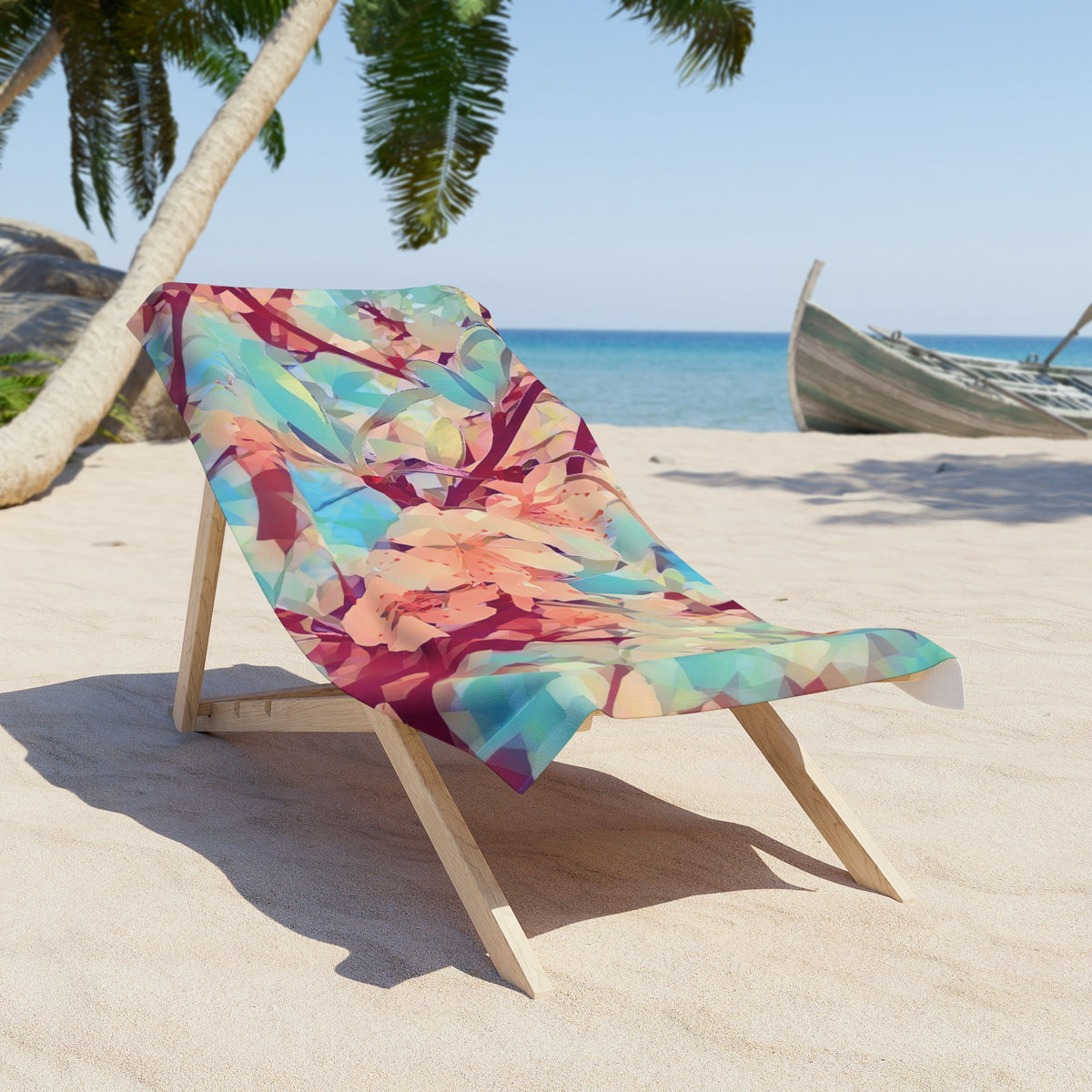 Beach Towel – Poly Art - Apple's Tree Flower (Variant 03)