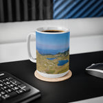 Ceramic White Cup 15oz - Rila Lakes, Bulgaria (Variant 1)