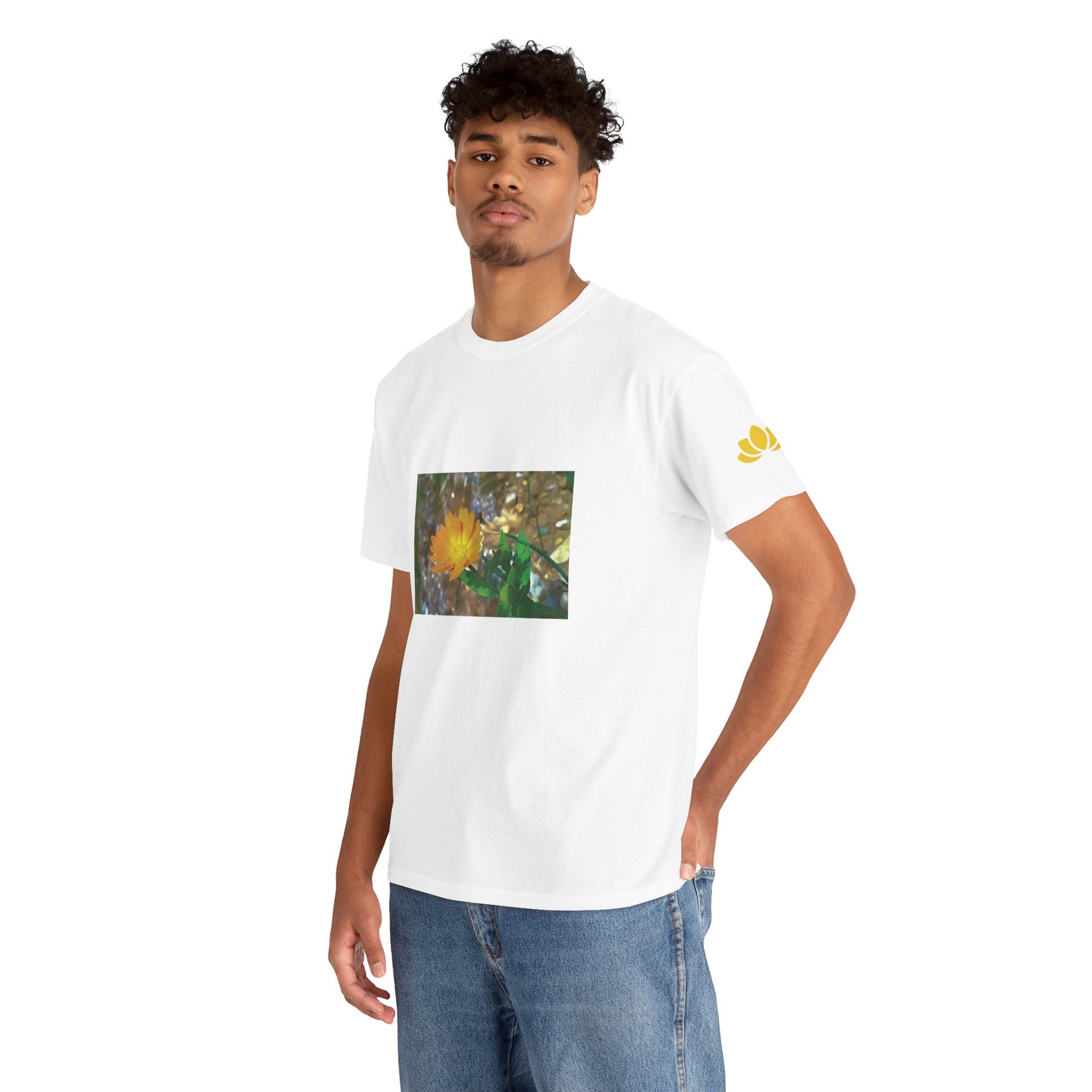 Unisex Heavy Cotton Tee - Flower of Calendula