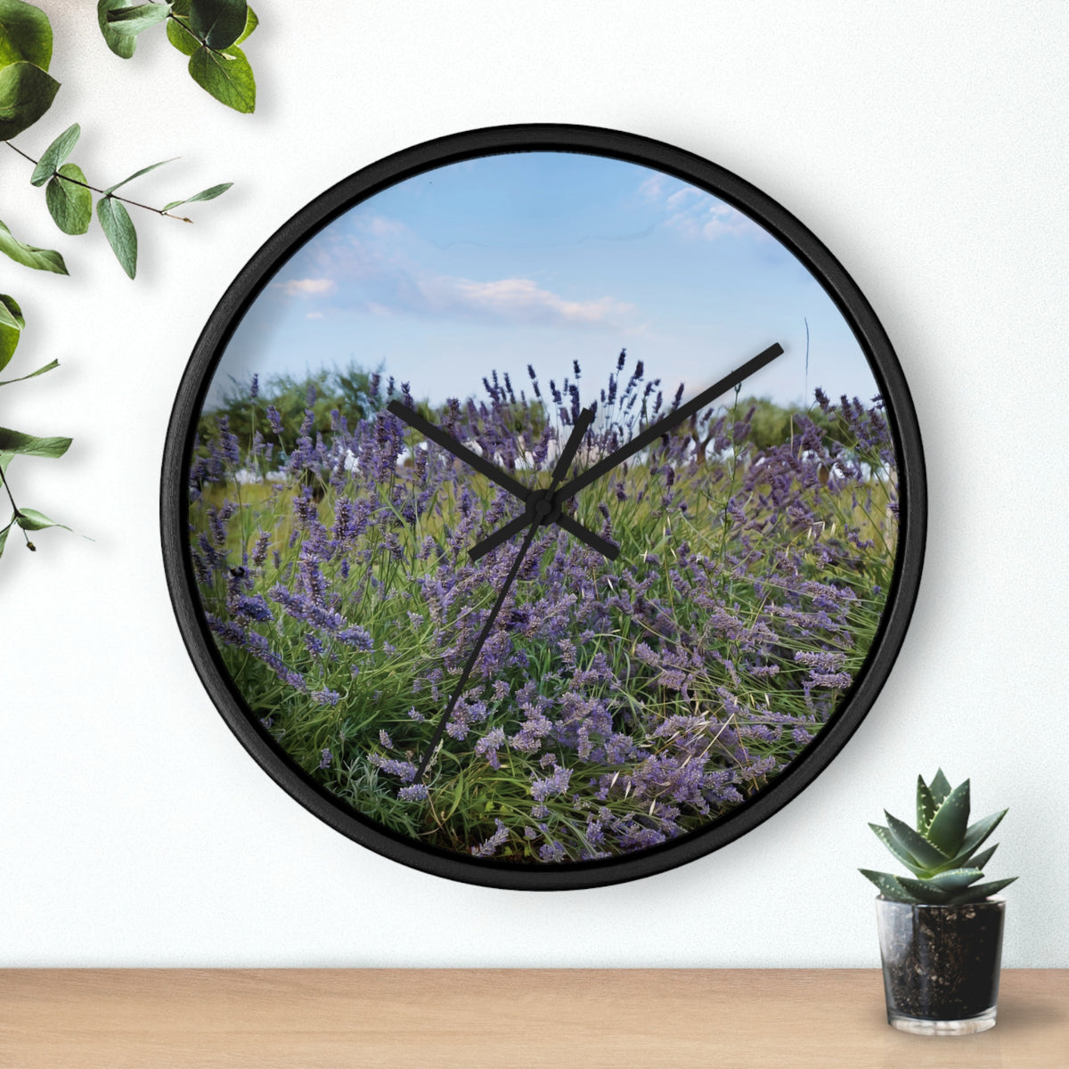 Wall Clock - Flower of Lavender (Variant 1)