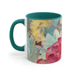 Mug 11oz - Poly Art - Flower of Dahlia in Red (Variant 1)