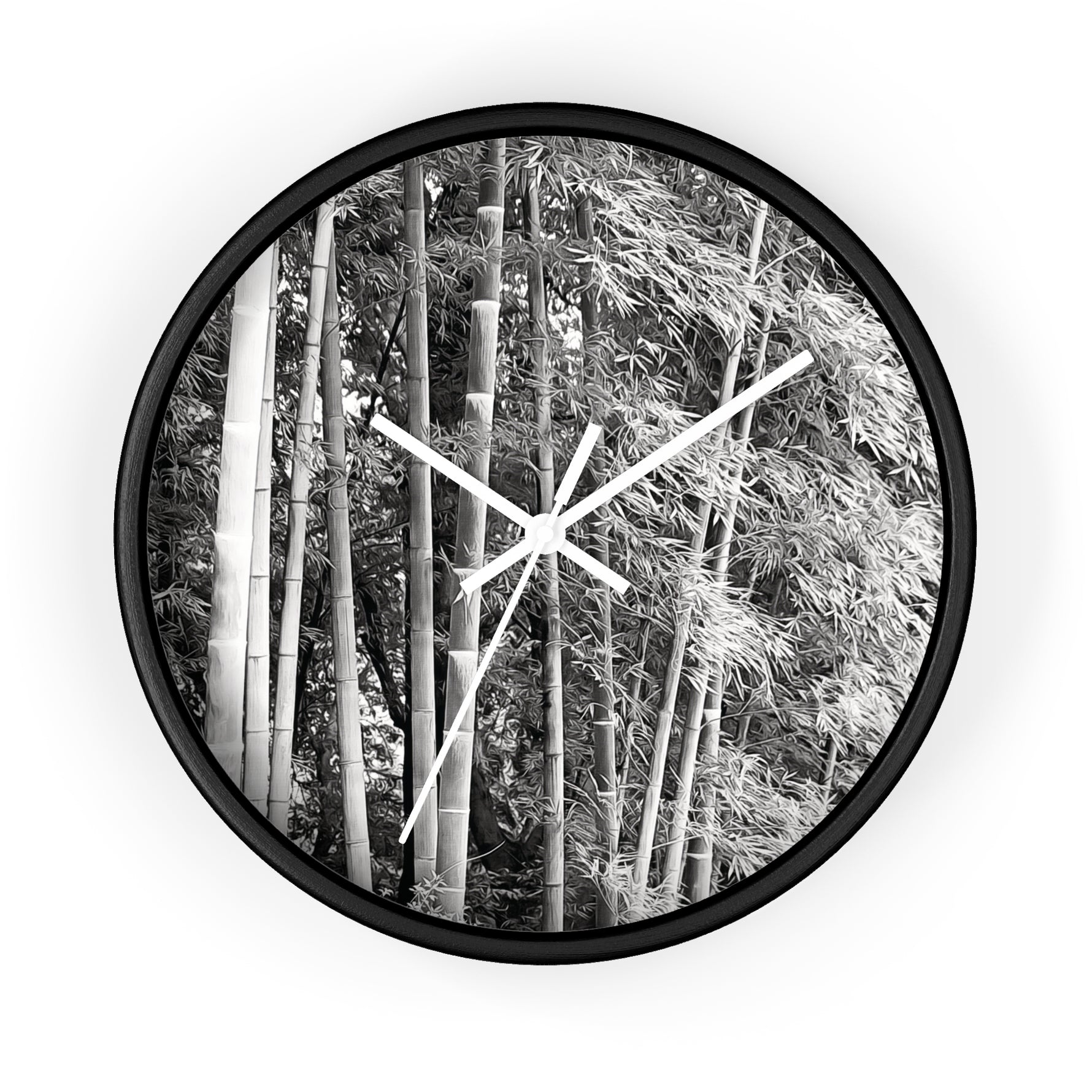 Wall Clock - Bamboo (B&W Variant)