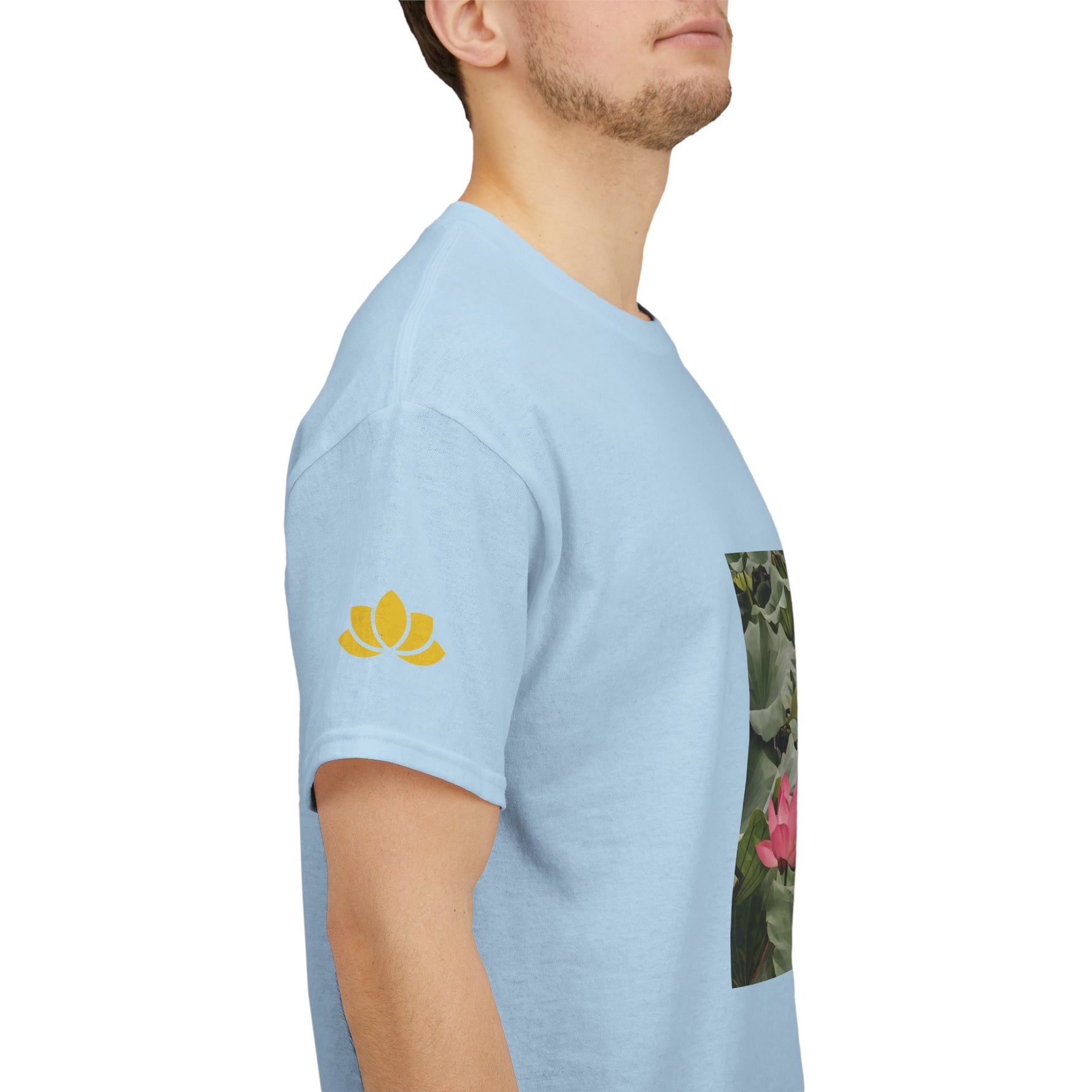 Unisex Heavy Cotton Tee - Poly Art - Flower of Lotus (Variant 3)
