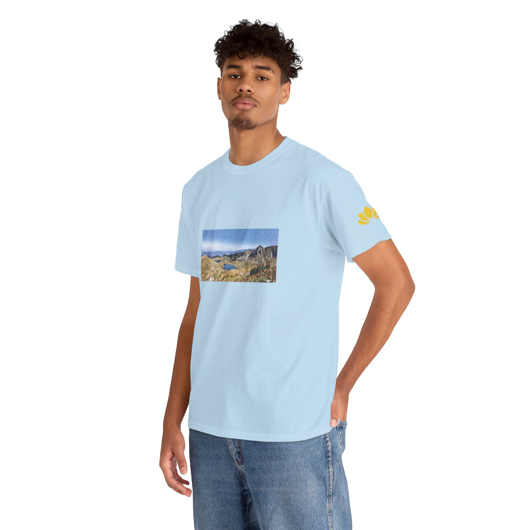 Unisex Heavy Cotton Tee - Poly Art - Rila Lakes