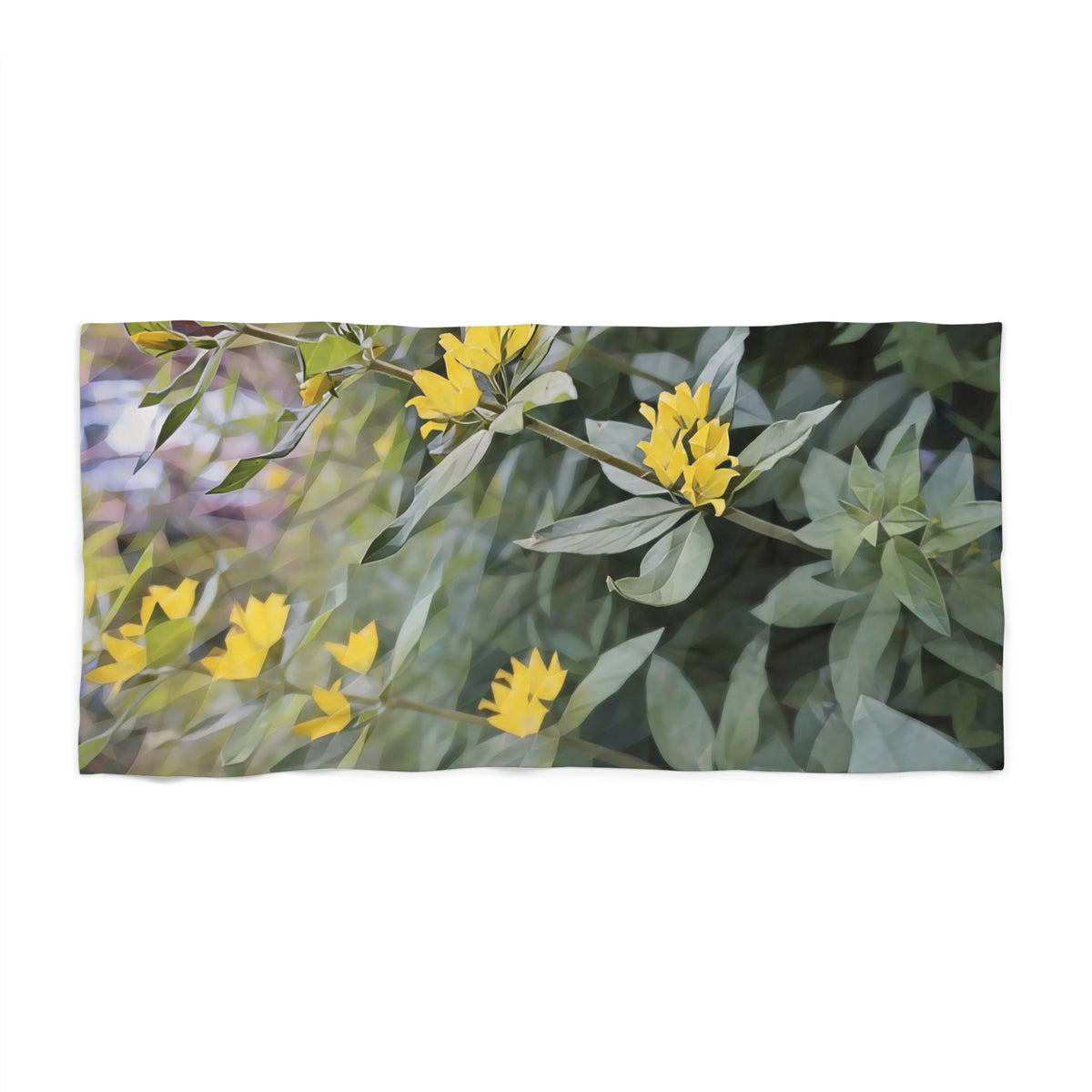 Beach Towel – Poly Art - Flower of Lysimachia (Variant 1)