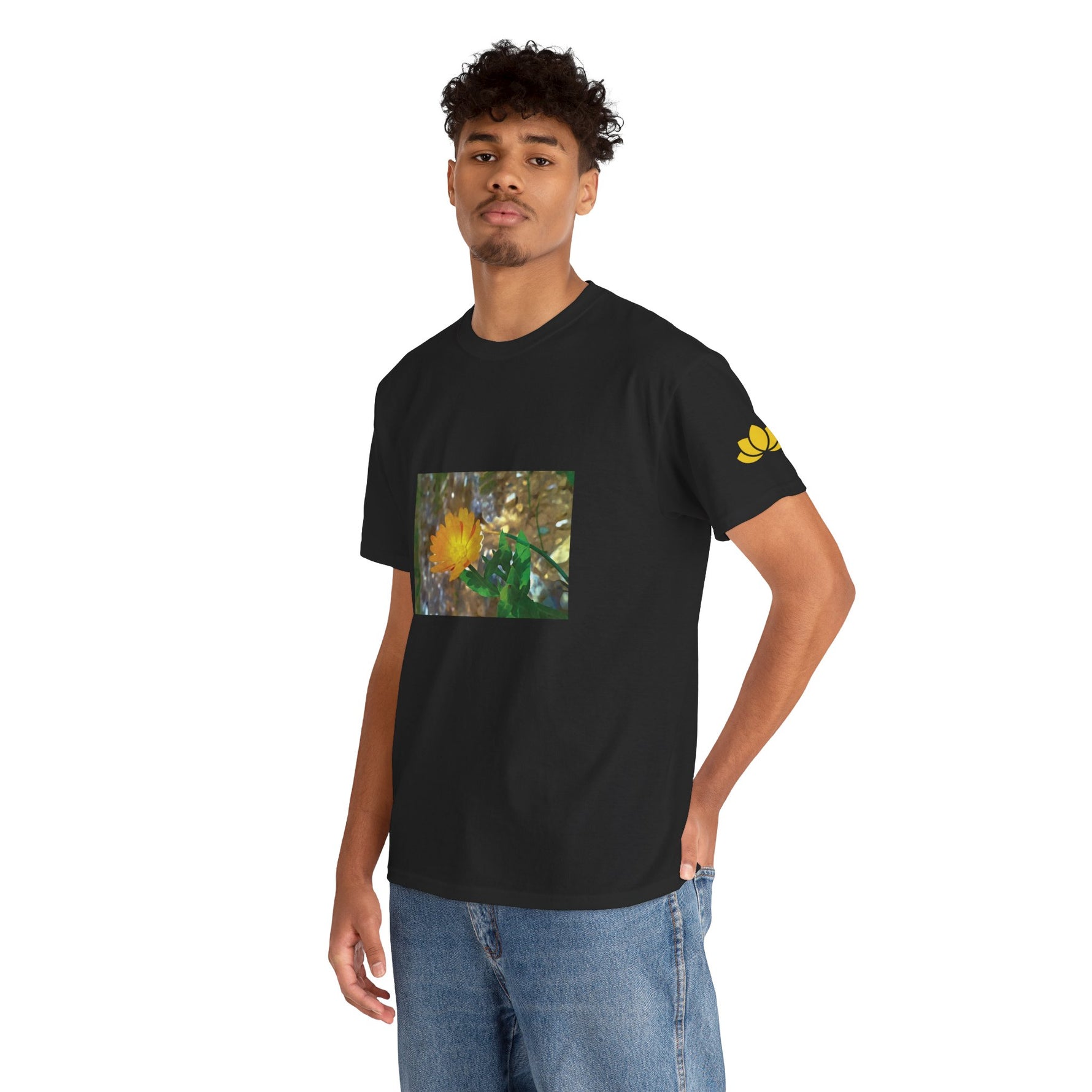 Unisex Heavy Cotton Tee - Flower of Calendula