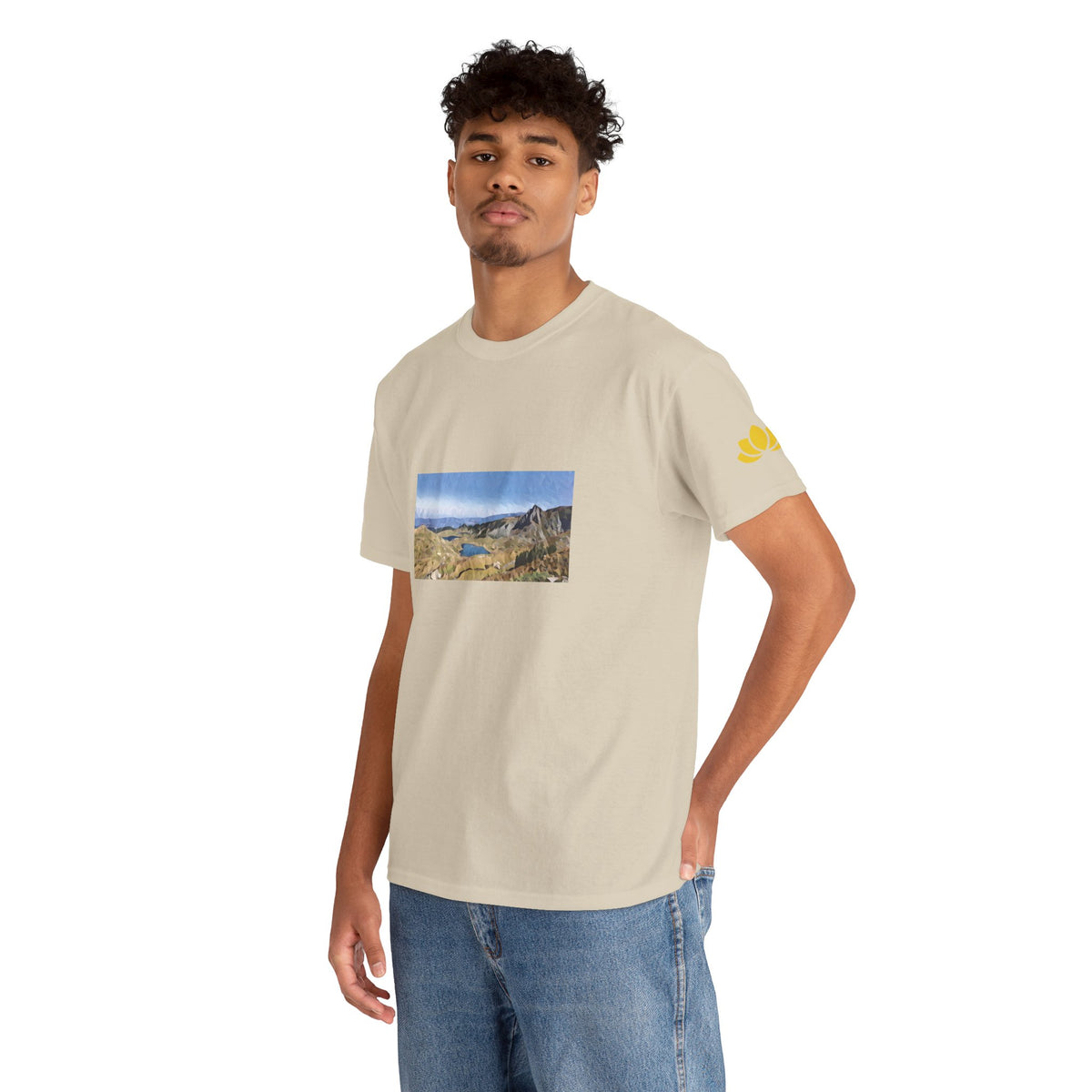 Unisex Heavy Cotton Tee - Poly Art - Rila Lakes