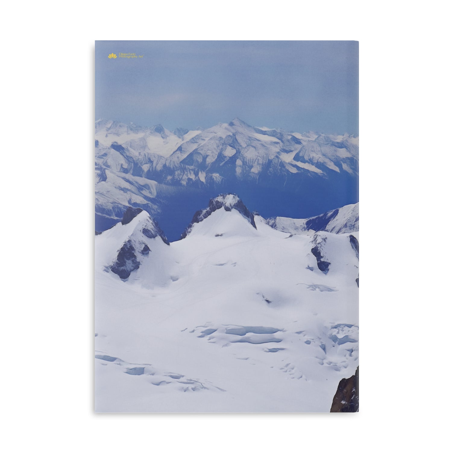 Hardcover Notebook with Puffy Covers - View from Mont Blanc, France (Variant 1)