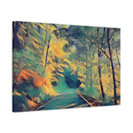 Stretched Matte Canvas - Poly Art - Forest (Variant 07)