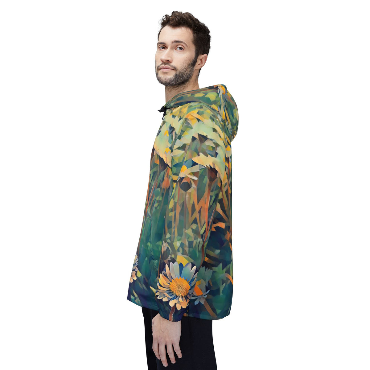 Windbreaker Jacket - Poly Art - Flower of Daisies (Variant 2)