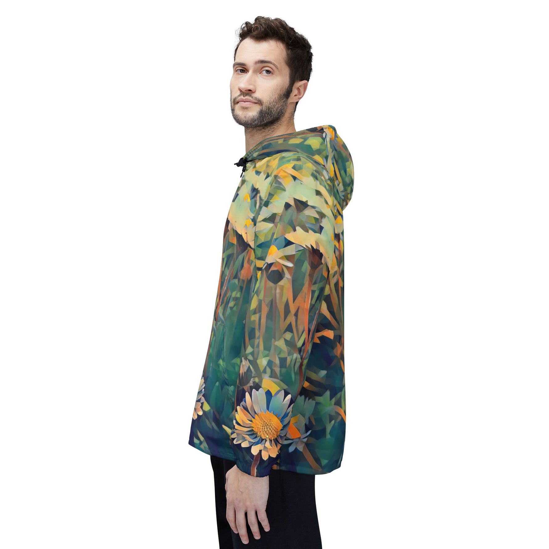 Windbreaker Jacket - Poly Art - Flower of Daisies (Variant 2)