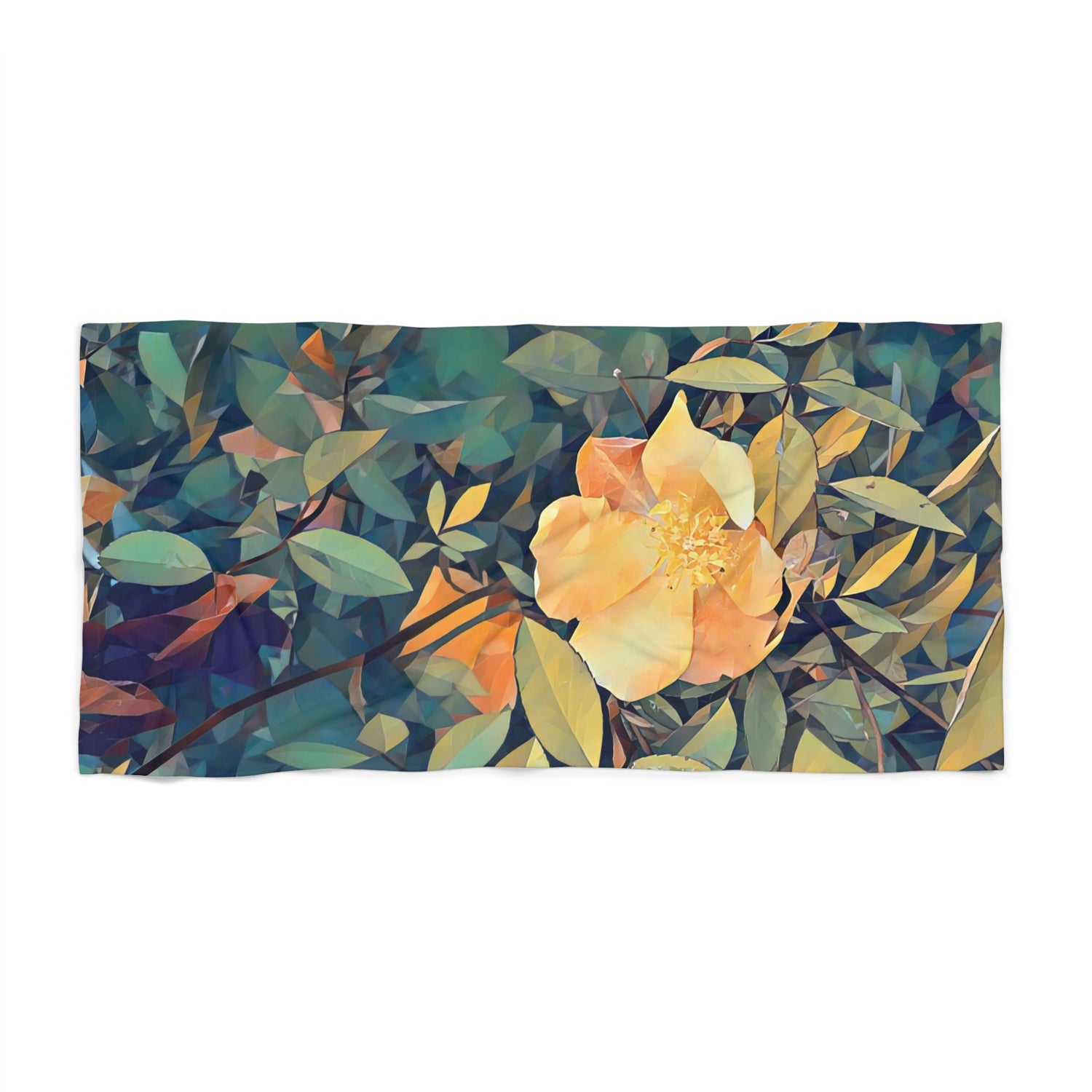 Beach Towel – Poly Art - Flower of Rose (Variant 2)