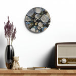 Acrylic Wall Clock - Poly Art - Wooden Trunks (Variant 4)