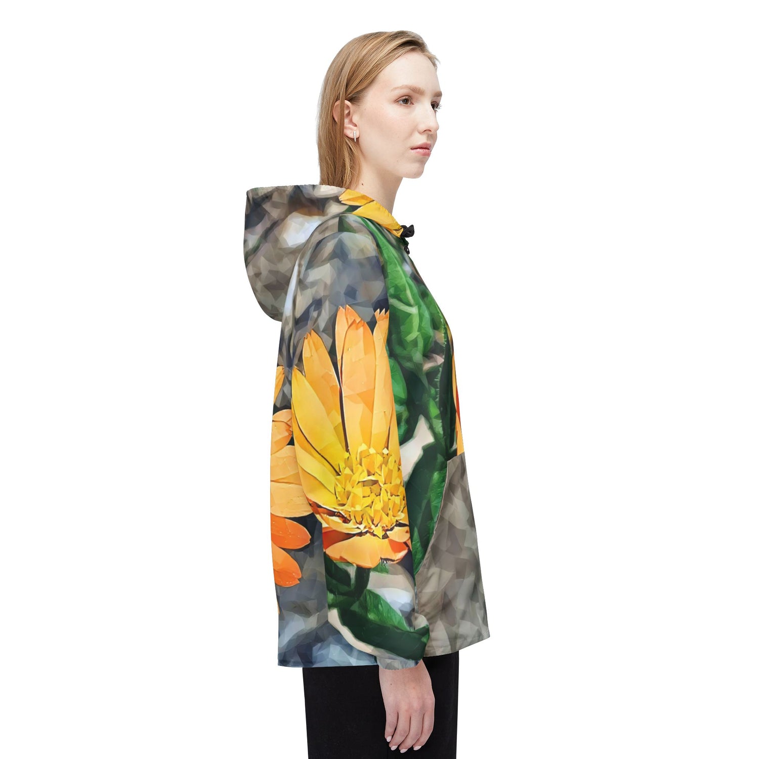 Windbreaker Jacket - Poly Art - Flower of Calendula (Variant 2)