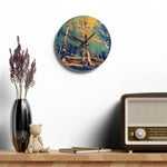 Acrylic Wall Clock - Poly Art - Forest (Variant 01)