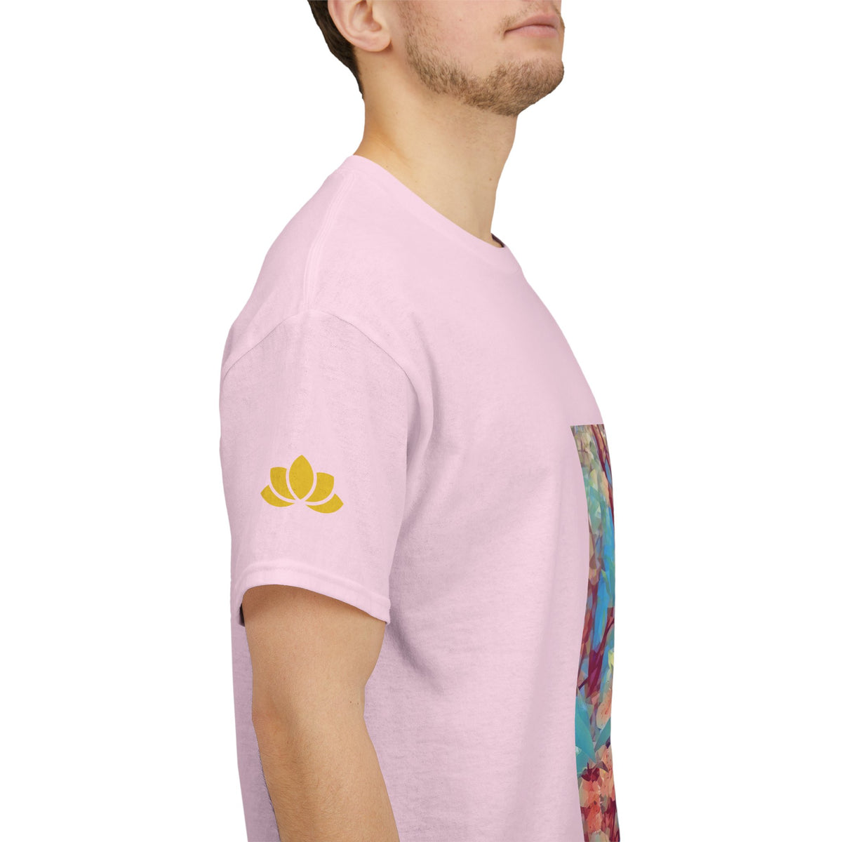 Unisex Heavy Cotton Tee - Poly Art - Apple's Tree Flower (Variant 3)