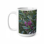 Ceramic White Cup 15oz - Flower of Oleander