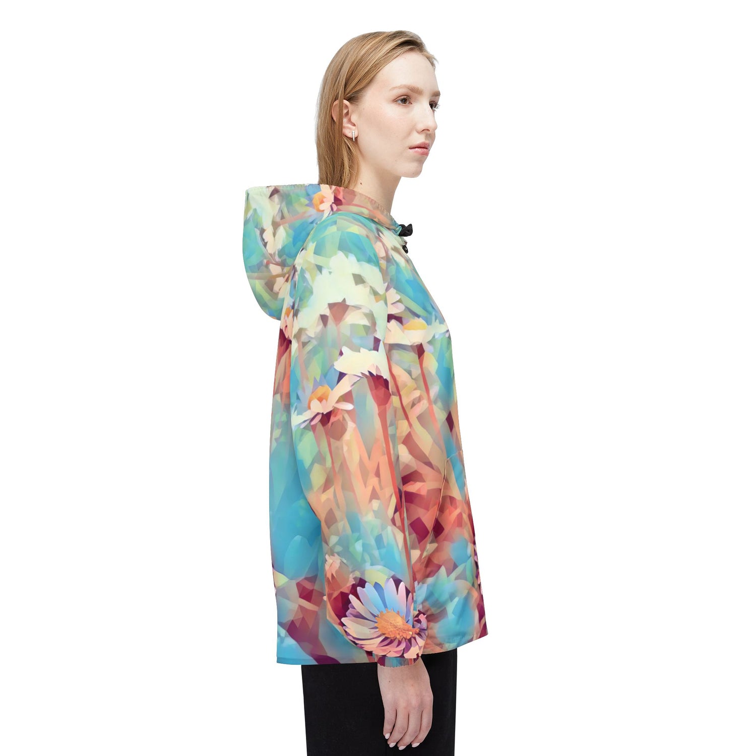 Windbreaker Jacket - Poly Art - Flower of Daisies (Variant 3)