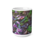 Ceramic White Cup 15oz - Flower of Cephalanthera Rubra